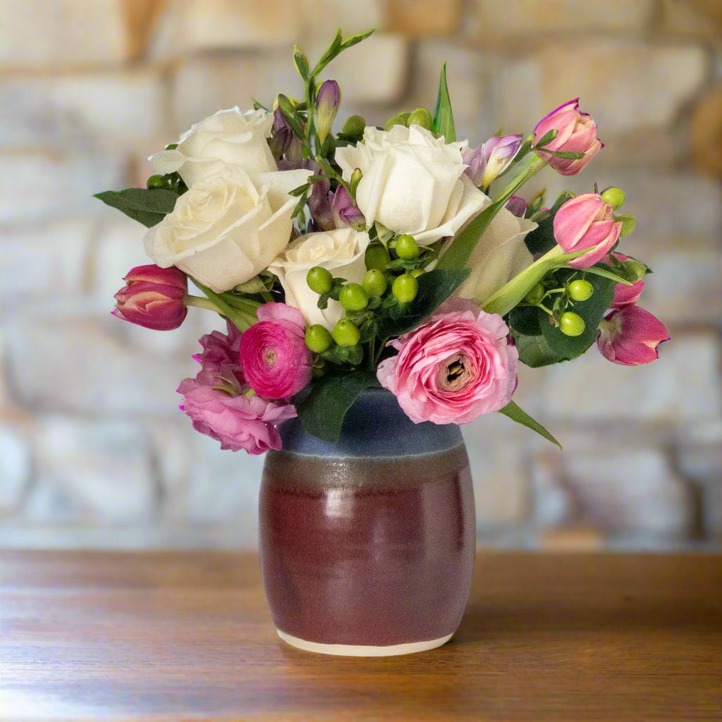 Mushroom Red Vase