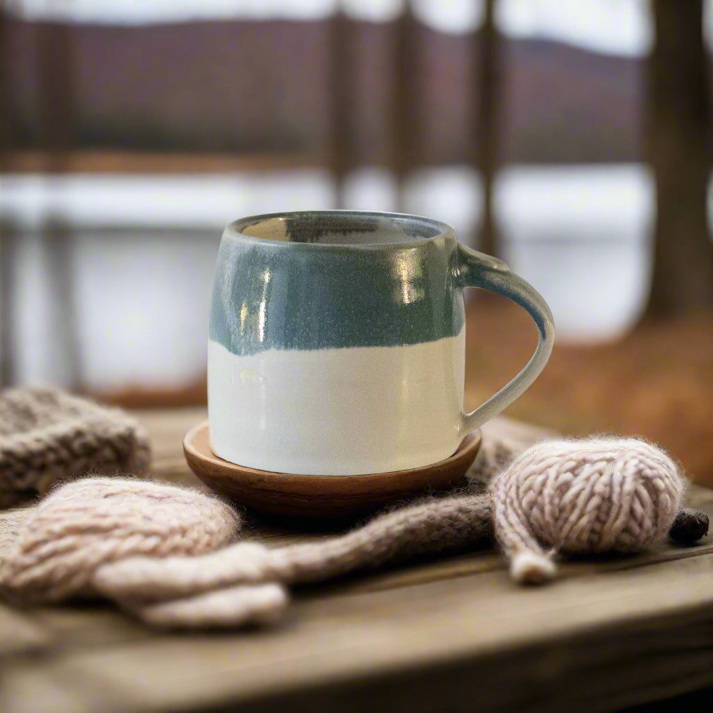 Shiny White Bluebird Mug