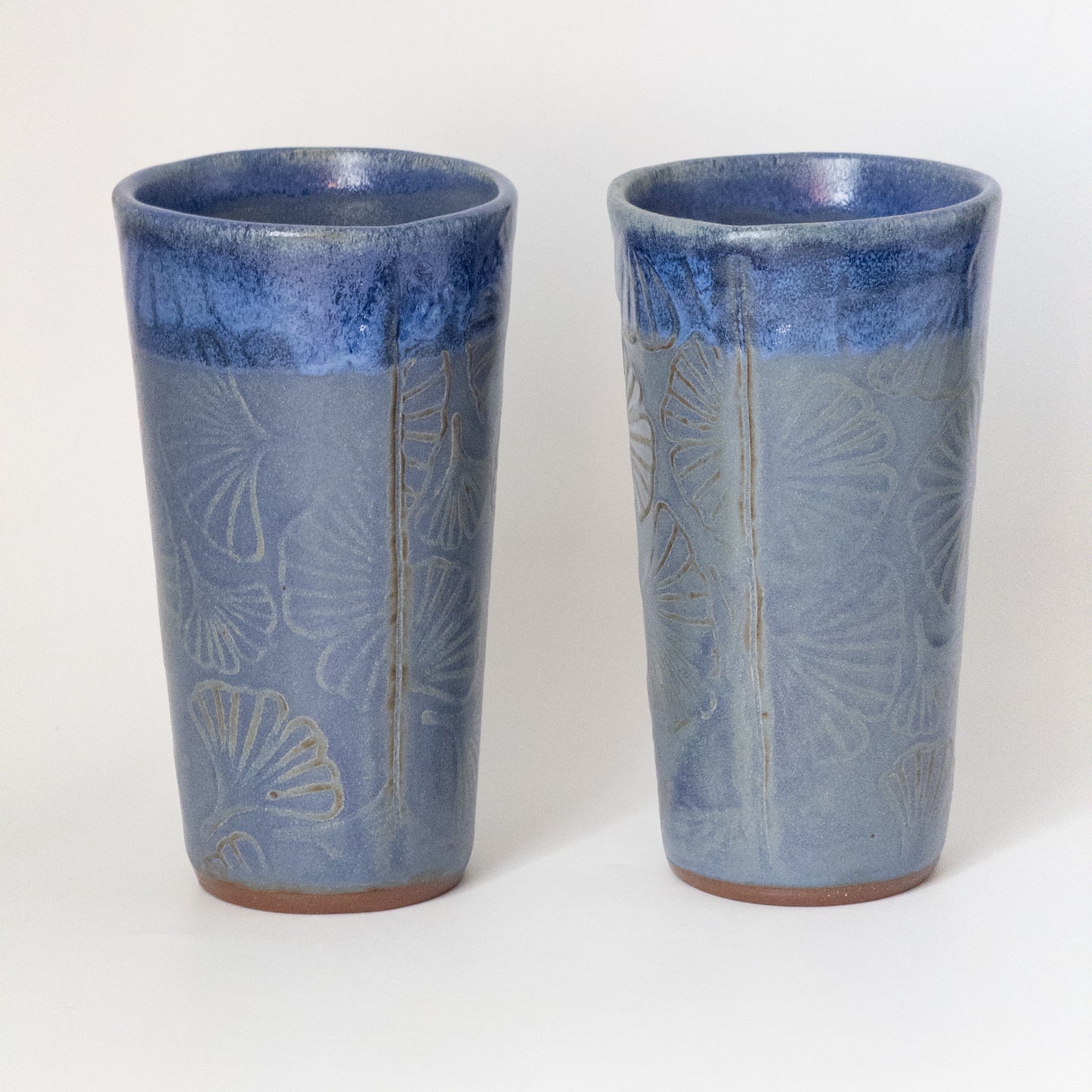 Blue Ginkgo Tumbler Set of Two