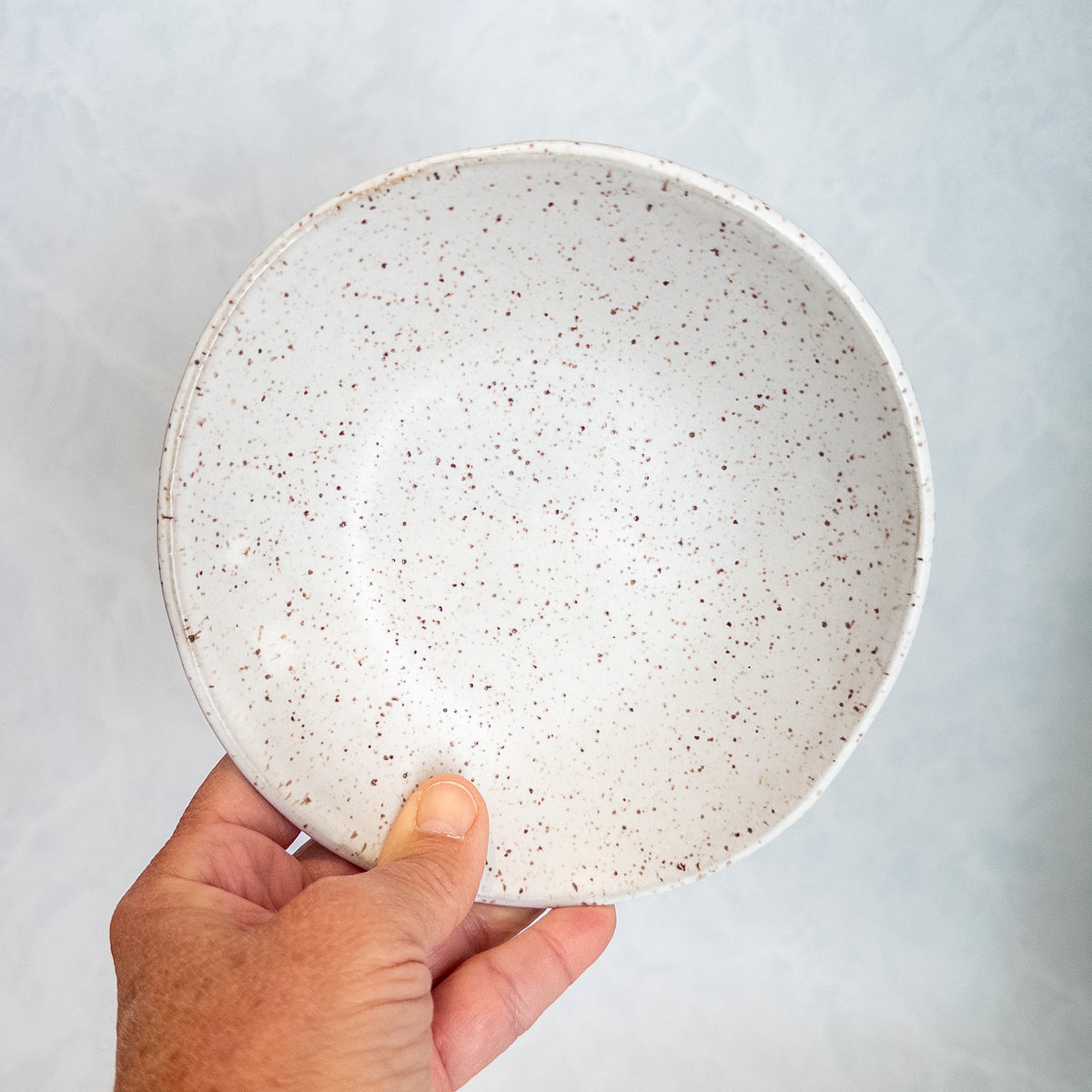 Speckled White Riverstone Bowl