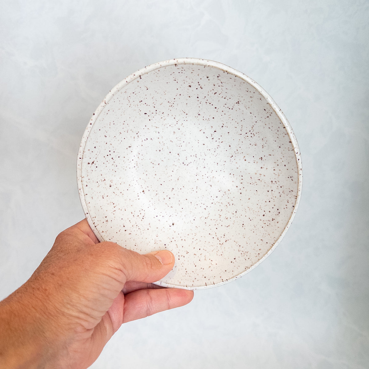 Speckled White Riverstone Bowl