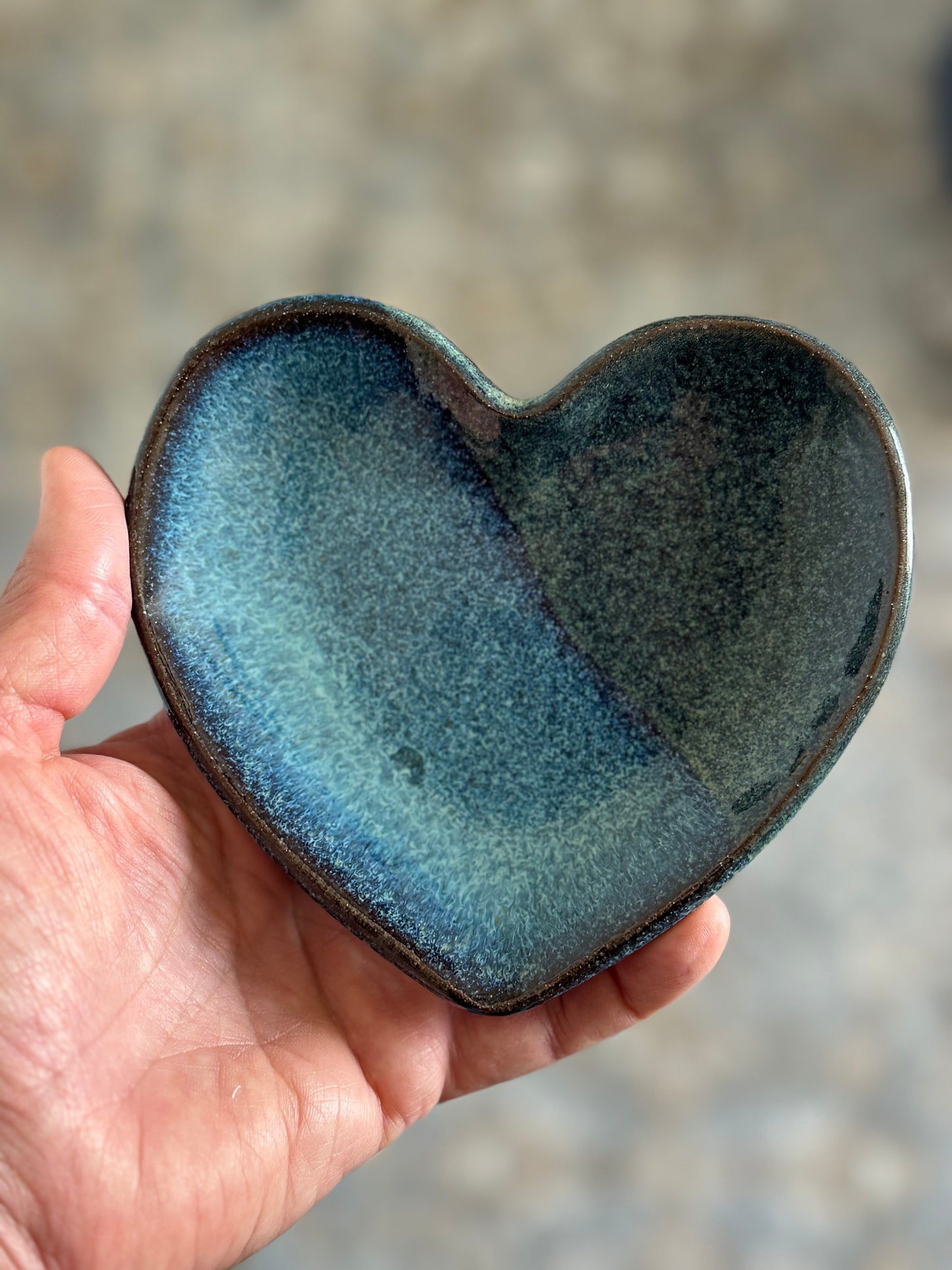 Ceramic Heart Jewelry Dish (5 inches)