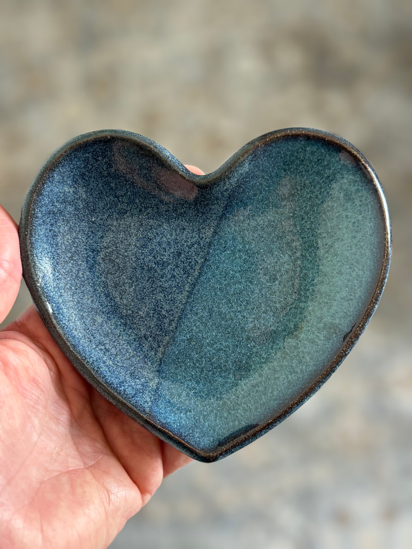 Ceramic Heart Jewelry Dish (5 inches)