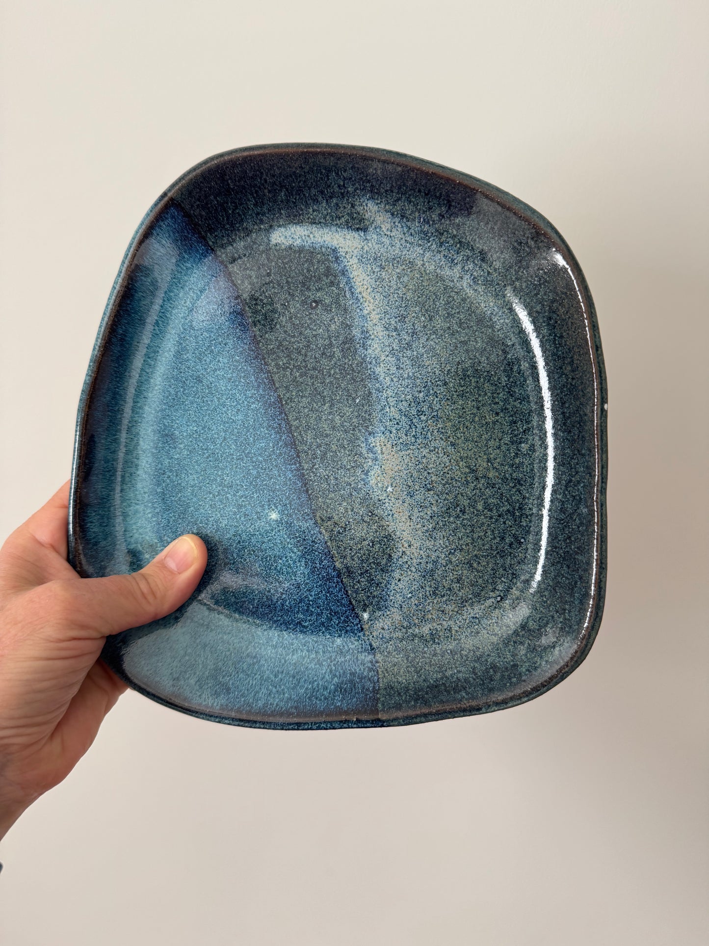 Ceramic Organic Square Dish ( Approx. 8 by 7 to 8 inches)