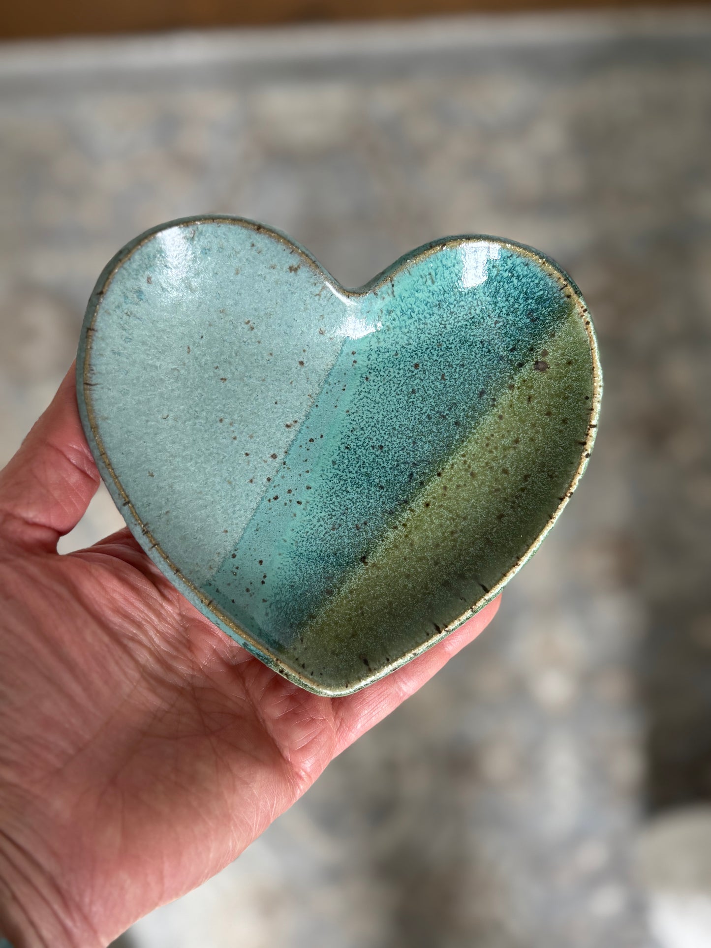 Ceramic Heart Jewelry Dish (5 inches)