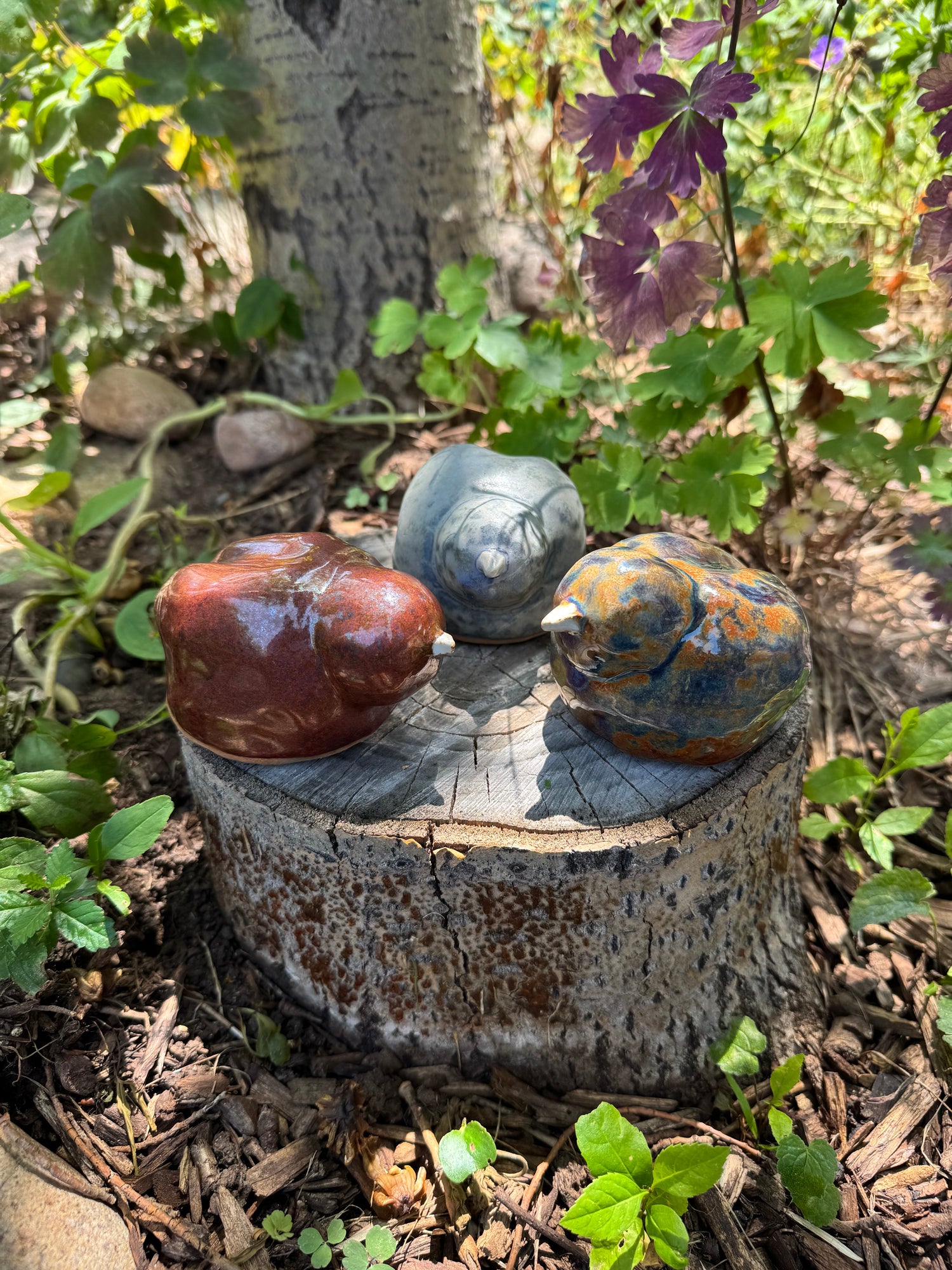 Hand Built Ceramic Birds