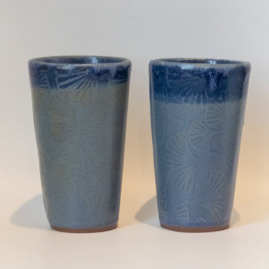 Blue Ginkgo Tumbler Set of Two