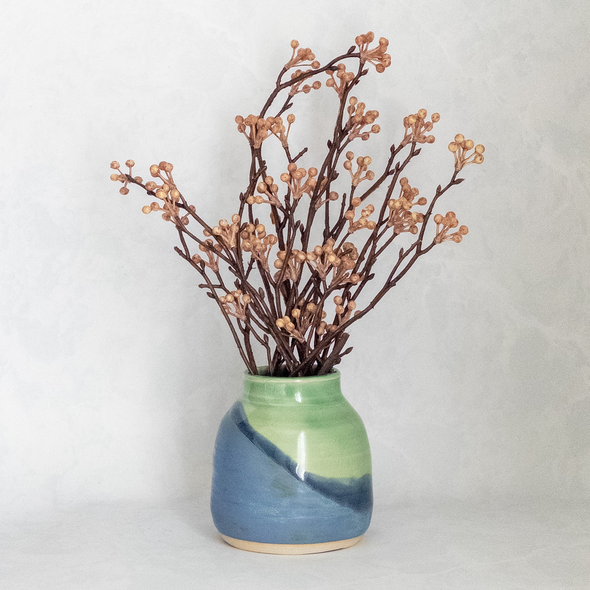 Sprig Vase - Bright Blues and Greens