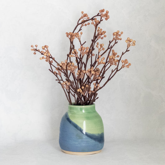 Sprig Vase - Bright Blues and Greens