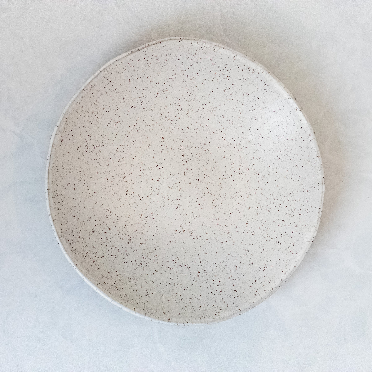 Speckled White Riverstone Serving Bowl