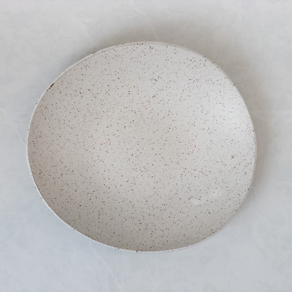 Speckled White Riverstone Serving Bowl