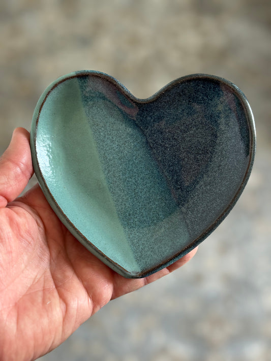 Ceramic Heart Jewelry Dish (5 inches)