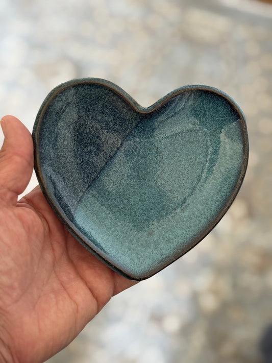 Ceramic Heart Jewelry Dish (5 inches)
