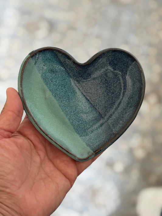 Ceramic Heart Jewelry Dish (5 inches)