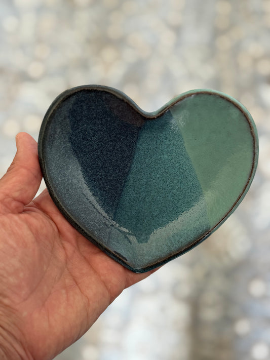 Ceramic Heart Jewelry Dish (5 inches)