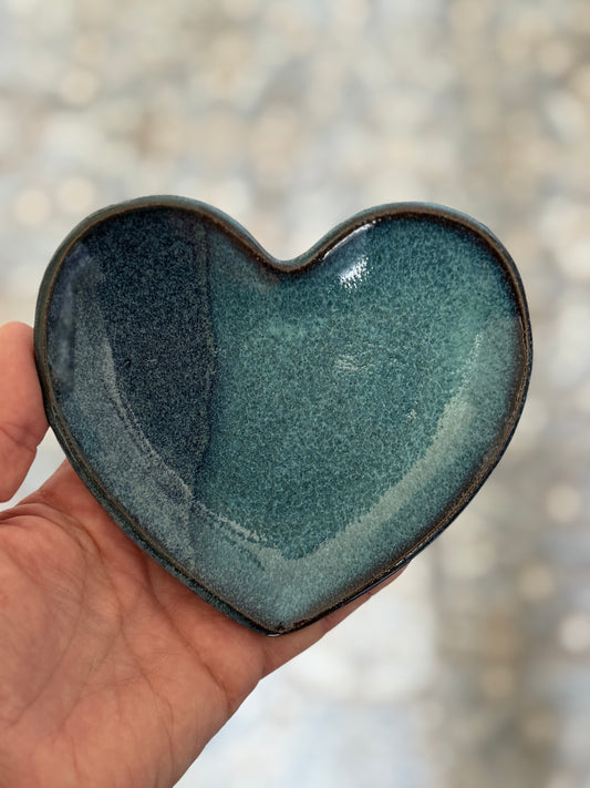 Ceramic Heart Jewelry Dish (5 inches)