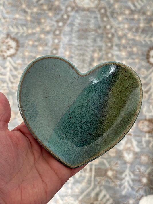 Ceramic Heart Jewelry Dish (5 inches)