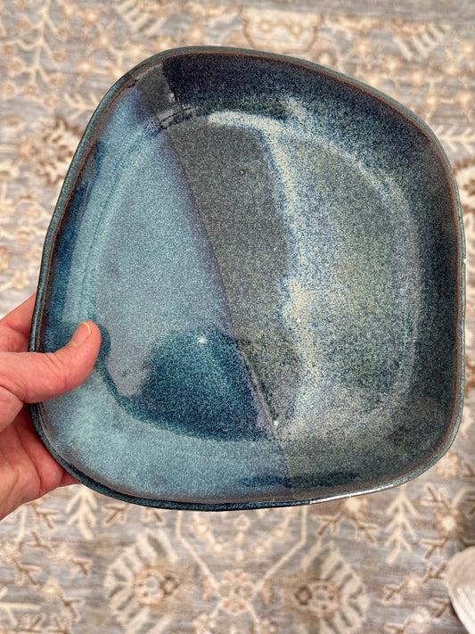 Ceramic Organic  Square Dish ( Approx. 8 by 7 to 8 inches)