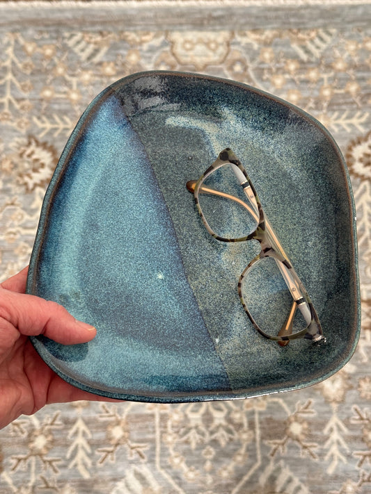 Ceramic Organic  Square Dish ( Approx. 8 by 7 to 8 inches)