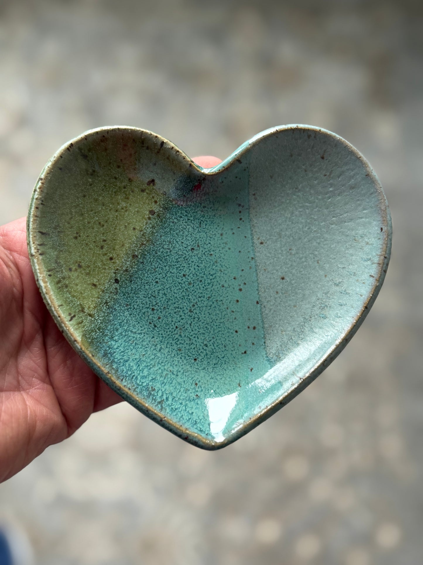 Ceramic Heart Jewelry Dish (5 inches)