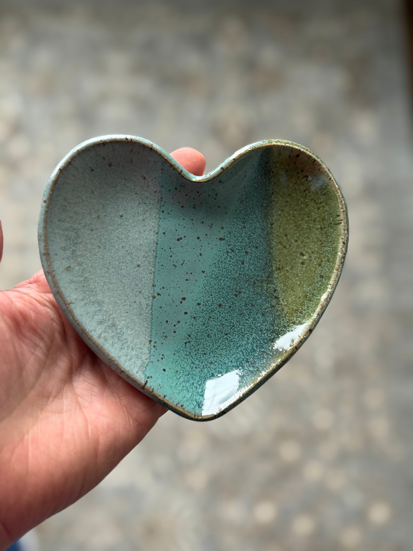 Ceramic Heart Jewelry Dish (5 inches)