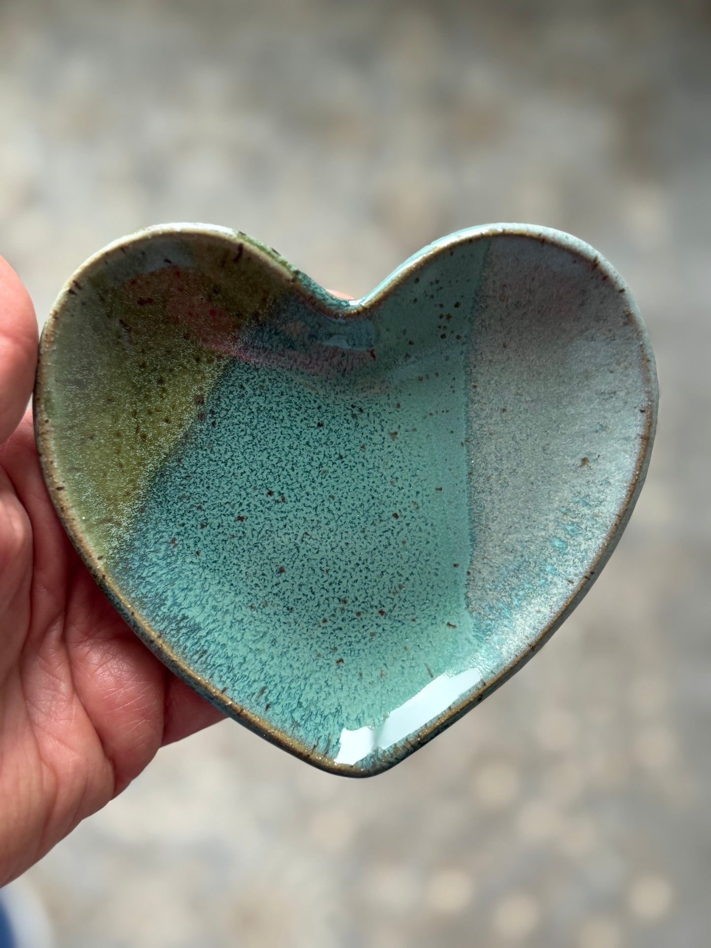 Ceramic Heart Jewelry Dish (5 inches)