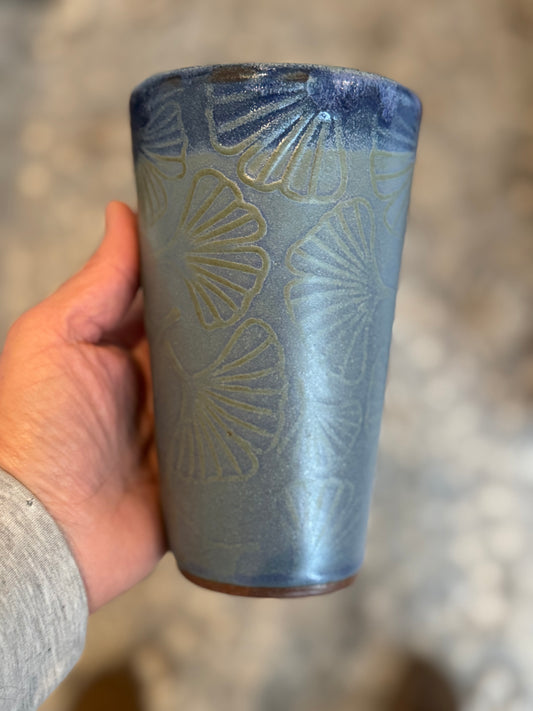 Blue Ginkgo Tumbler Set of Two