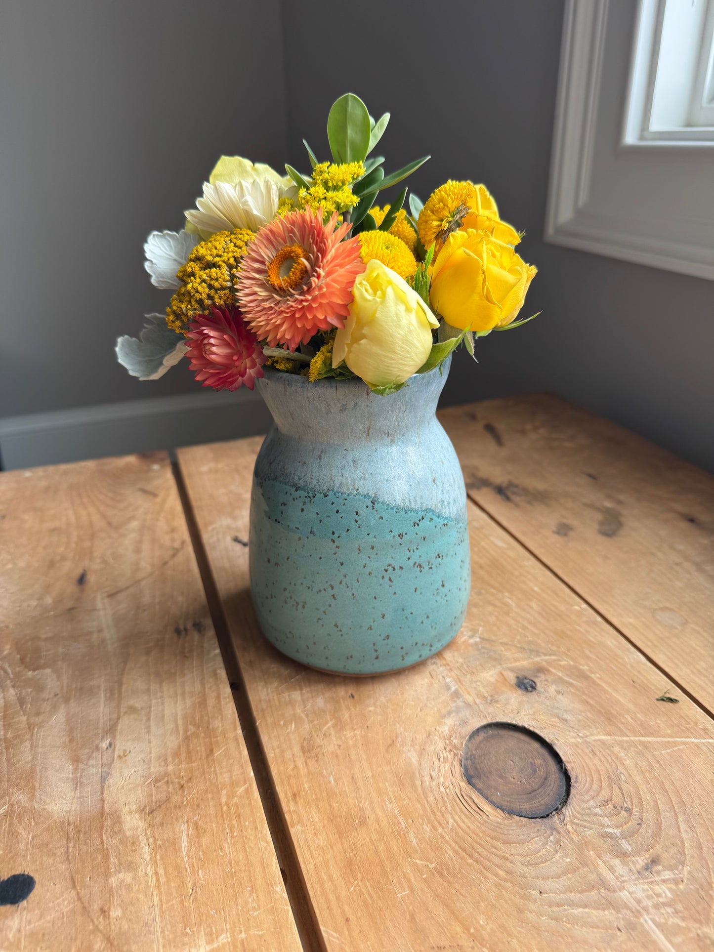 Robin Egg Blue Vase