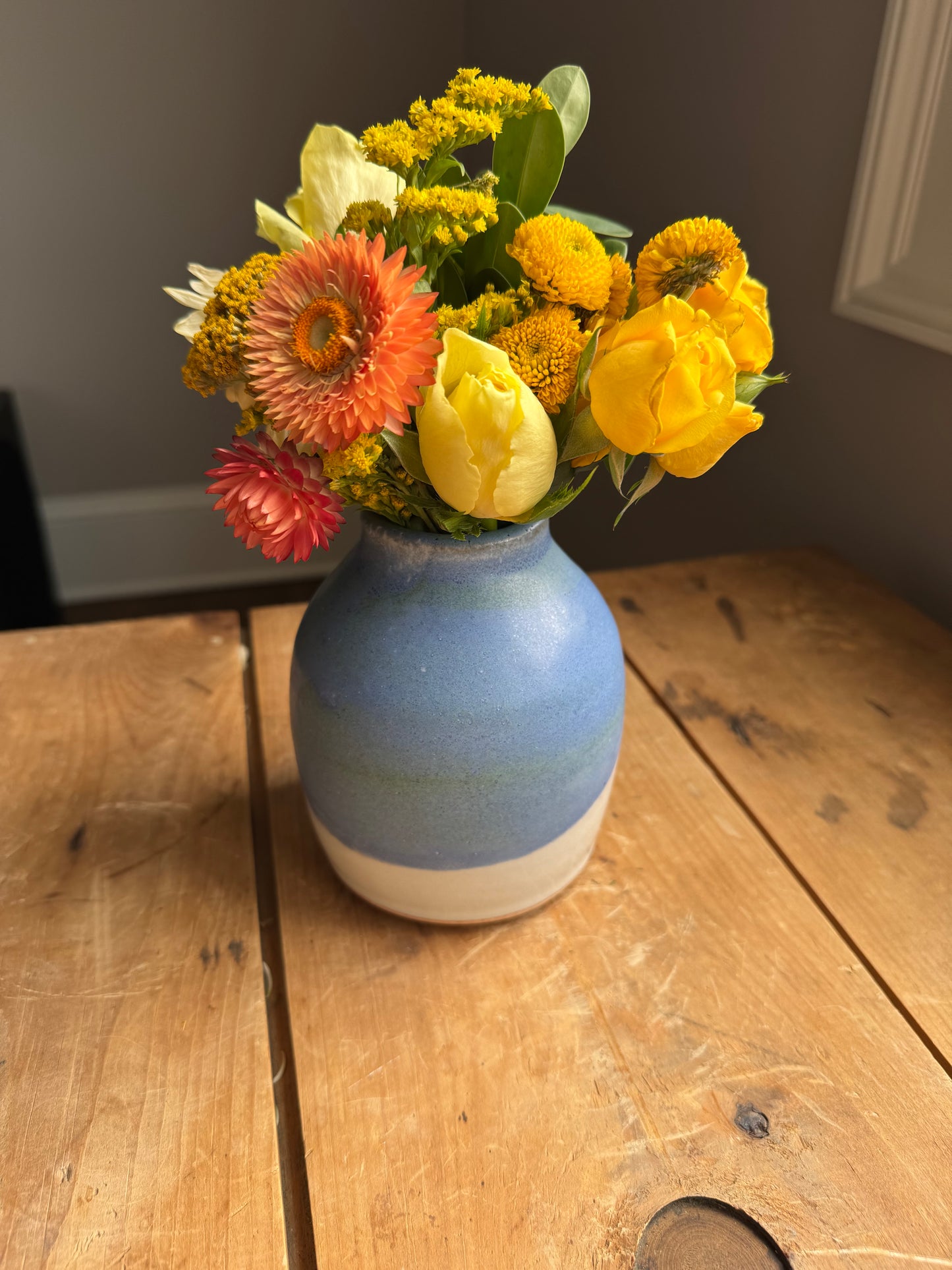 Mother Earth with Clouds Vase #2