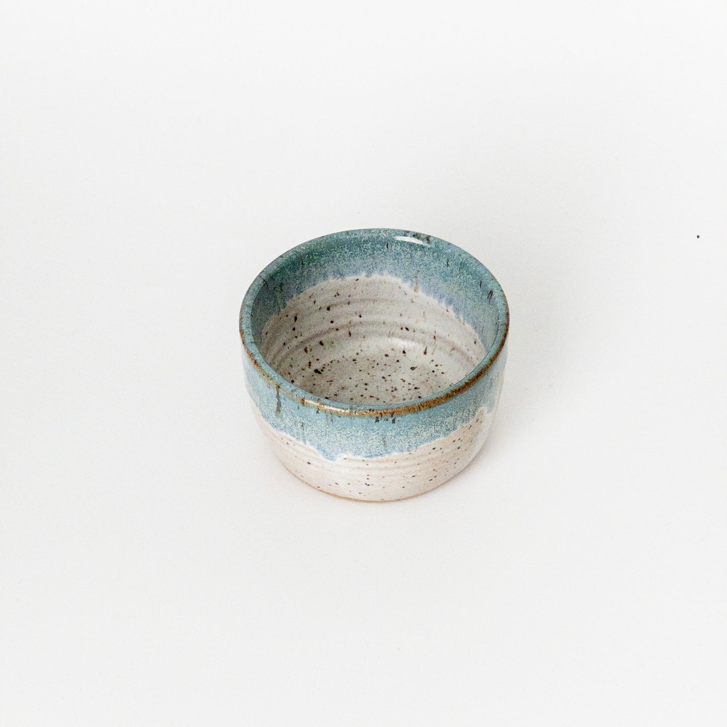 White and Blue Bowl (holds approx. 6 ounces)