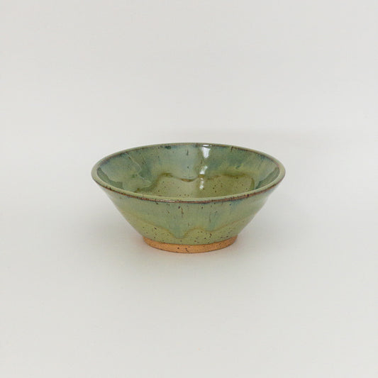 Spring Green and Blue Bowl (holds approx. 10 ounces)