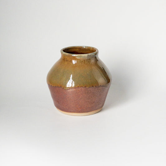 Fireside Geometric Vase in Red and Gold